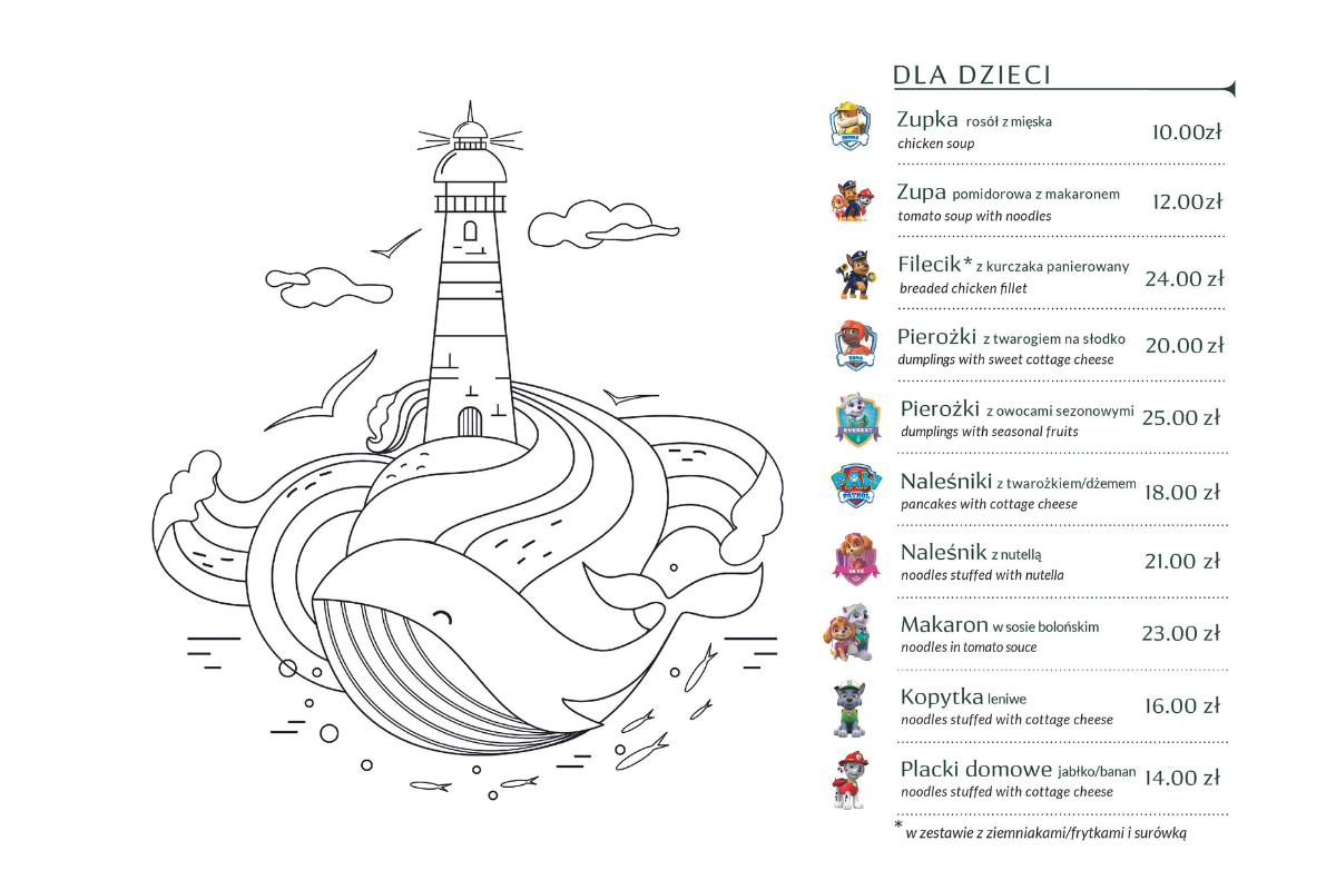 Menu dla dzieci